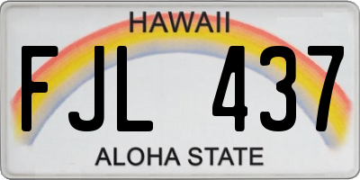 HI license plate FJL437