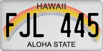 HI license plate FJL445