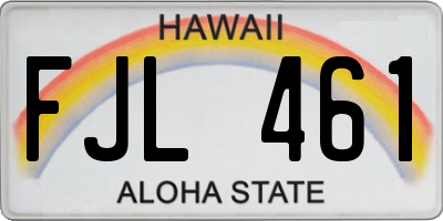 HI license plate FJL461