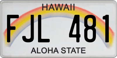 HI license plate FJL481