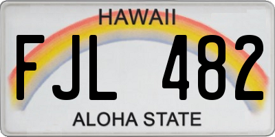HI license plate FJL482