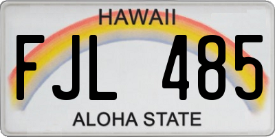 HI license plate FJL485