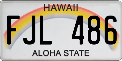 HI license plate FJL486