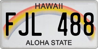 HI license plate FJL488