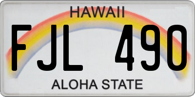 HI license plate FJL490