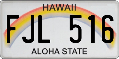 HI license plate FJL516