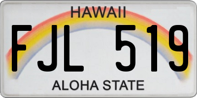 HI license plate FJL519