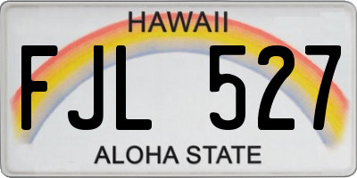 HI license plate FJL527