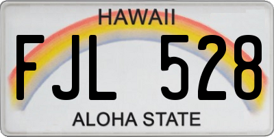 HI license plate FJL528