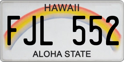 HI license plate FJL552