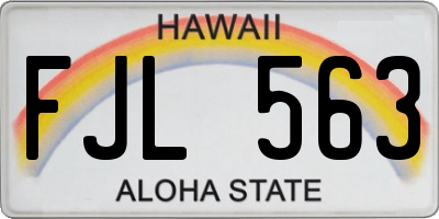 HI license plate FJL563