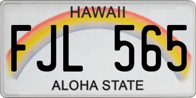 HI license plate FJL565