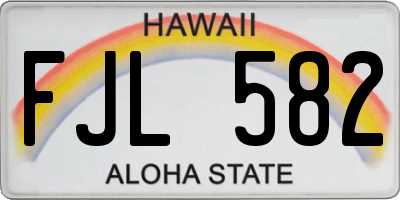 HI license plate FJL582