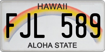 HI license plate FJL589
