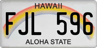 HI license plate FJL596