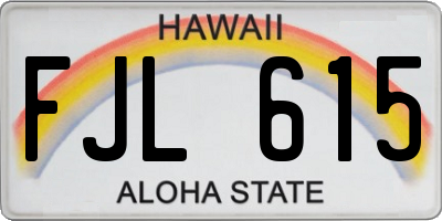 HI license plate FJL615