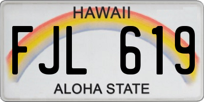 HI license plate FJL619