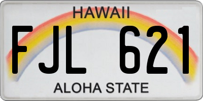 HI license plate FJL621