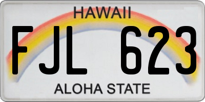 HI license plate FJL623