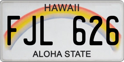 HI license plate FJL626