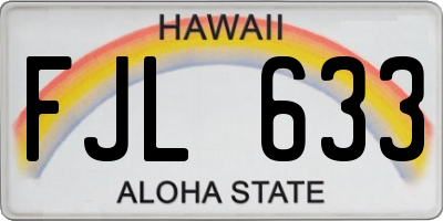 HI license plate FJL633