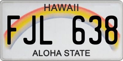 HI license plate FJL638