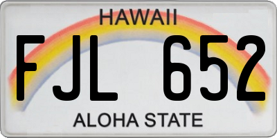 HI license plate FJL652