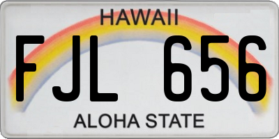 HI license plate FJL656