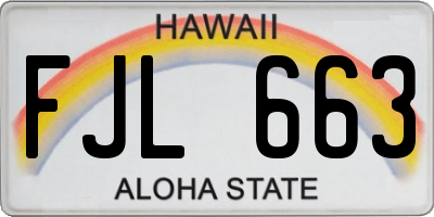 HI license plate FJL663