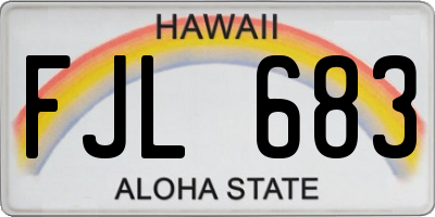 HI license plate FJL683