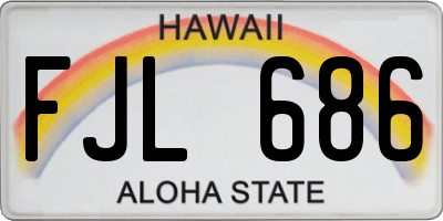 HI license plate FJL686