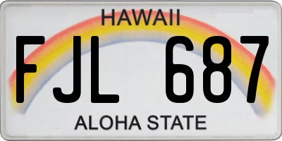 HI license plate FJL687