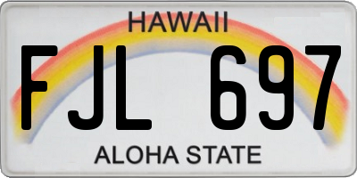 HI license plate FJL697