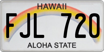 HI license plate FJL720