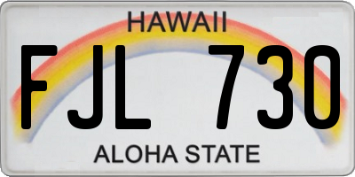 HI license plate FJL730