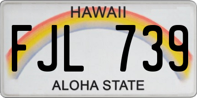 HI license plate FJL739