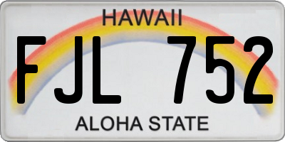 HI license plate FJL752