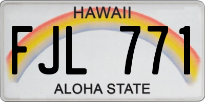 HI license plate FJL771