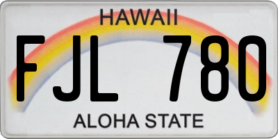 HI license plate FJL780