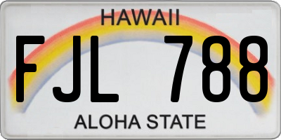 HI license plate FJL788