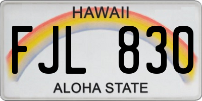 HI license plate FJL830