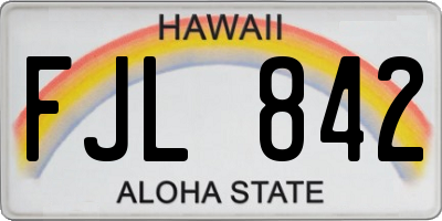 HI license plate FJL842