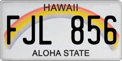 HI license plate FJL856