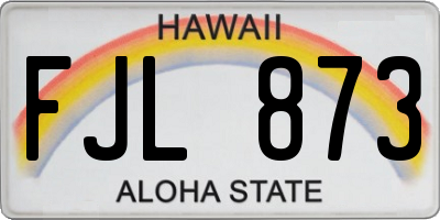HI license plate FJL873