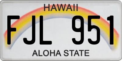 HI license plate FJL951