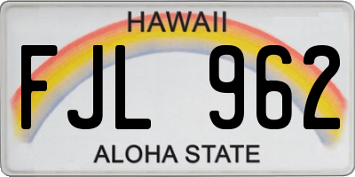HI license plate FJL962