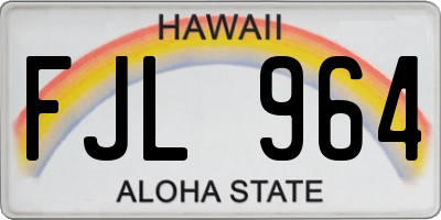 HI license plate FJL964