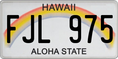 HI license plate FJL975