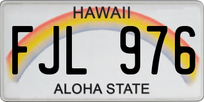 HI license plate FJL976