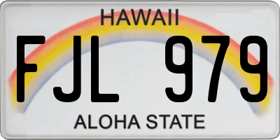 HI license plate FJL979